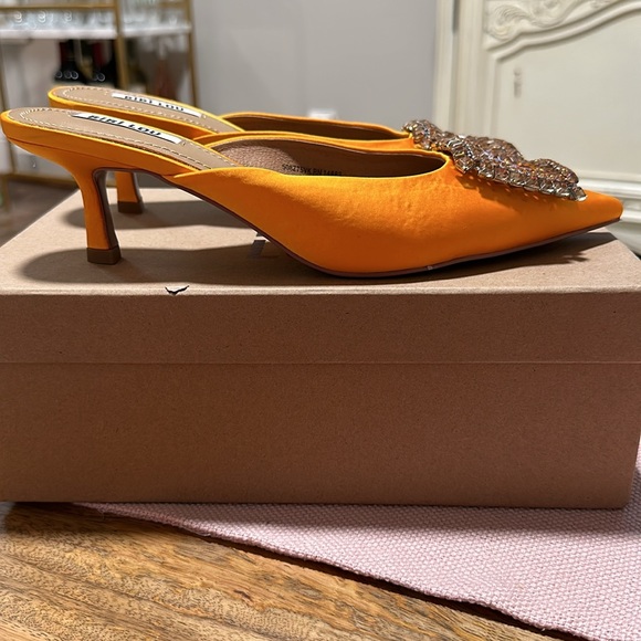 Bibi Lou Kitten Heels - Bright Orange - Picture 2 of 7